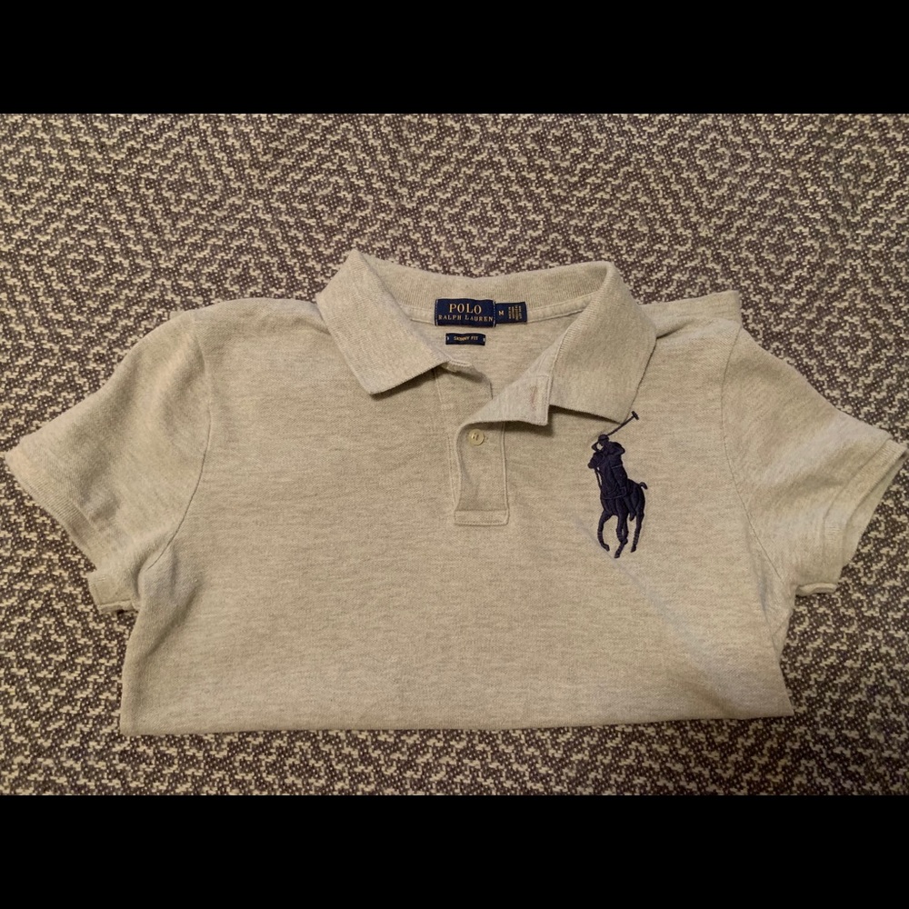 Women’s skinny polo large logo